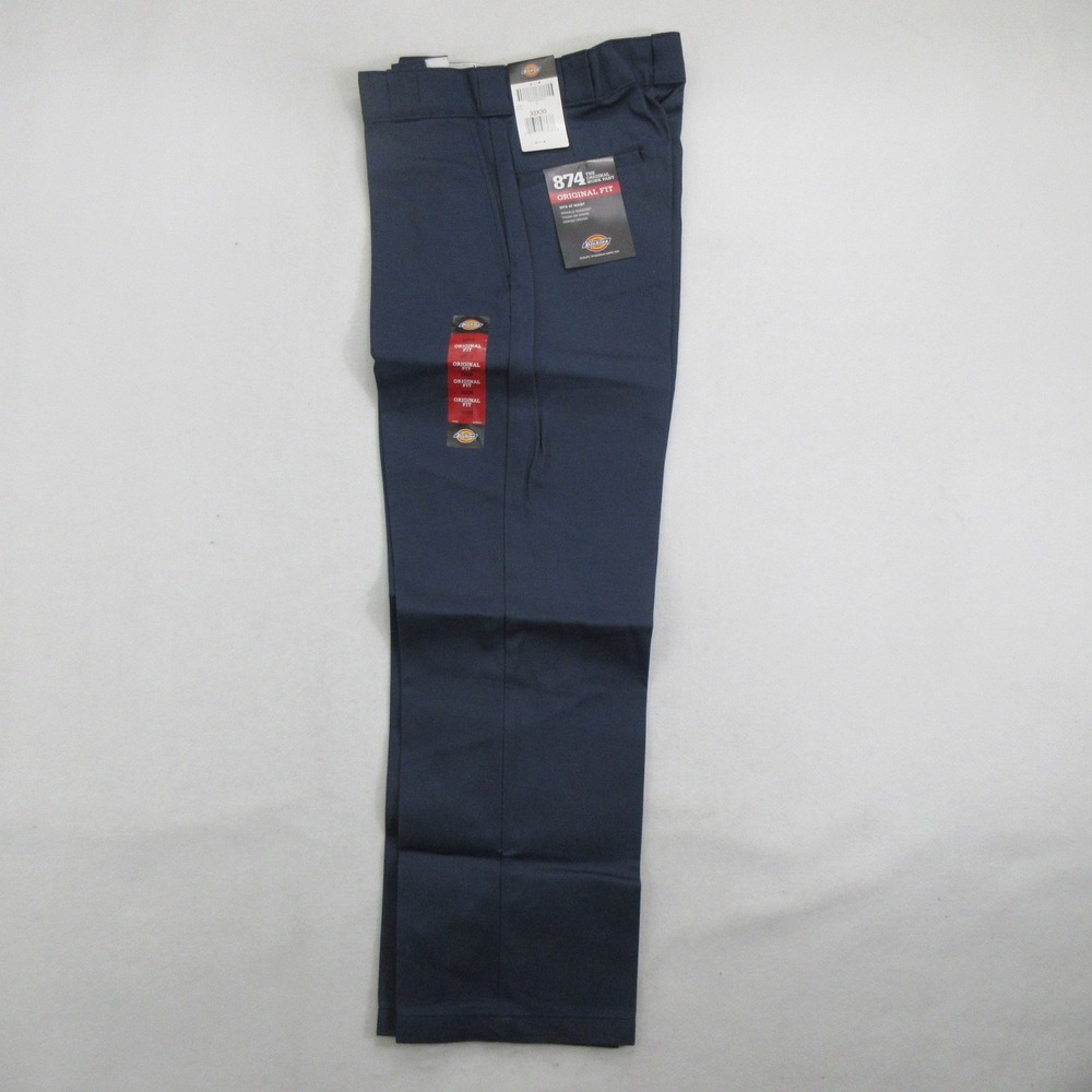 Dickies Men's Pants 33x30 874 Original Fit Workwear Navy Blue New